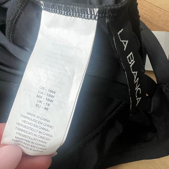 NWT La Blanca Tummy Control Multi Strap Cross-Back One-Piece Swimsuit Size 16 - Picture 13 of 14